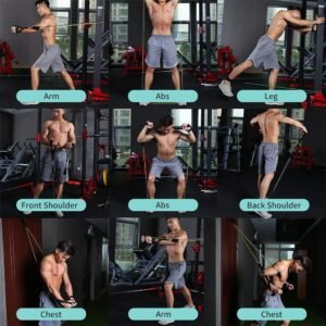 11 Pcs Resistance Band Set 100 lb – Full-Body Workout, Yoga, and Muscle Training