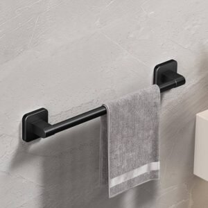 1pc of Contemporary Black Aluminum Metal Towel Bar Rack