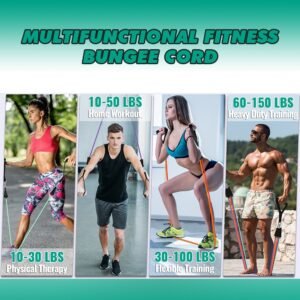 11 Pcs Resistance Band Set 100 lb – Full-Body Workout, Yoga, and Muscle Training