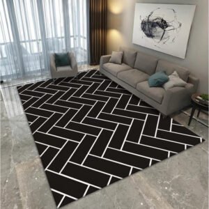 150x180cm 3D Geometric Carpet Comfortable Lounge Area Rectangle Carpet