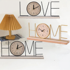 1PC Nordic Wooden Table Clock – Creative Home Decor & Fashion Art Ornament